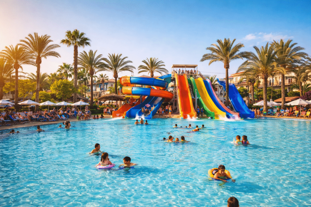 Parc aquatique et piscine familiale à Tanger,au Maroc